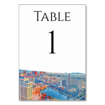 Las Vegas Skyline Table Numbers