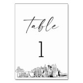 Las Vegas skyline tafelnummer 3.5x5 Kaart (Achterkant)