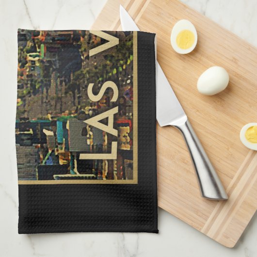 Las Vegas Skyline Theedoek (Quarter Fold)