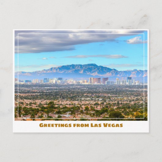 Las Vegas Skyline uit de woestijn Briefkaart (Voorkant)