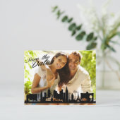 Las Vegas skyline uw foto opslaan de datum Aankondigingskaart (Staand voorkant)