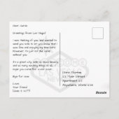 Las Vegas skyline verlicht 's nachts, Briefkaart (Achterkant)