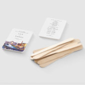 Las Vegas Skyline Watercolor Wedding Program Handwaaier (Niet-gemonteerd)