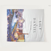 Las Vegas Skyline Wedding Photo Backdrop Wandkleed (Voorkant (horizontaal))