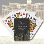 Las Vegas Skyline Zwart Goud Wit Casino Pokerkaarten<br><div class="desc">Deze set van speelkaarten zal een perfecte gunst zijn voor een casino thema bruiloft,  jubileum of gelofte vernieuwing ceremonie</div>