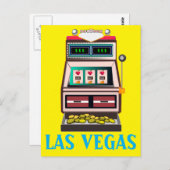LAS VEGAS-sleufmachine Briefkaart reizen (Voorkant / Achterkant)