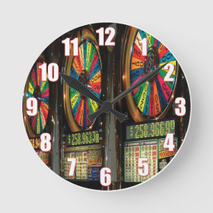 Las Vegas Slot Machine Clock Ronde Klok