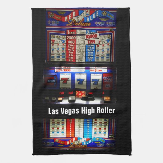 Las Vegas Slot Machine High Roller Theedoek (Verticaal)