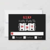Las Vegas Slot Machine Wedding RSVP Kaart (Voorkant)