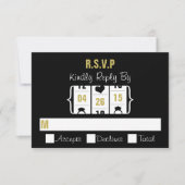 Las Vegas Slot Machine Wedding RSVP Kaart (Voorkant)