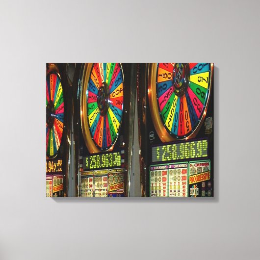 Las Vegas Slot Machines Canvas Afdruk (Voorkant)
