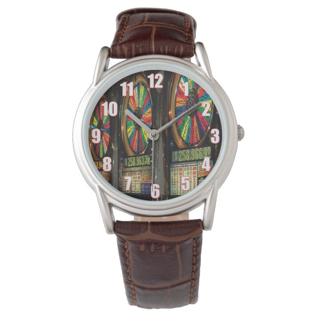Las Vegas Slot Machines Horloge (Voorkant)