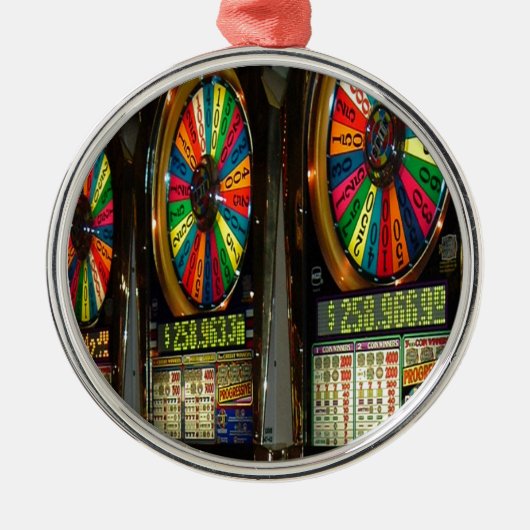 Las Vegas Slot Machines Metalen Ornament (Voorkant)
