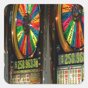 Las Vegas Slot Machines Vierkante Sticker