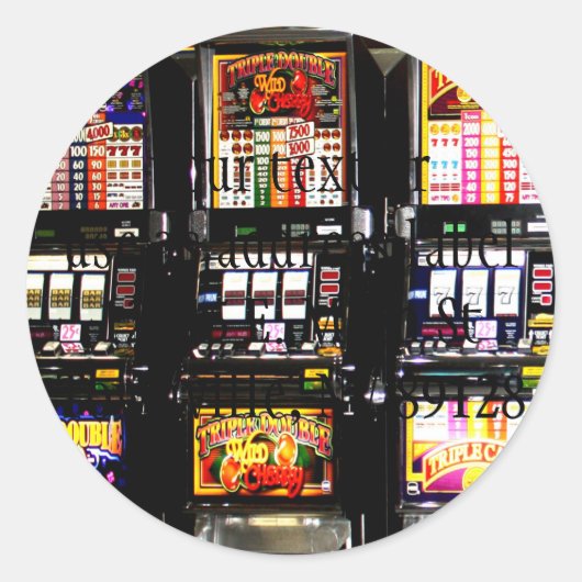 Las Vegas Slots Dream Machines Ronde Sticker (Voorkant)