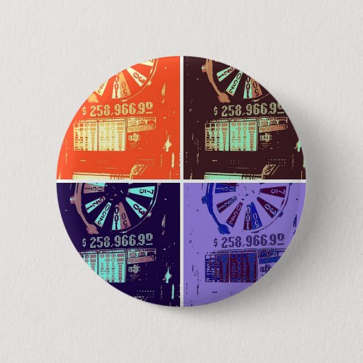 Las Vegas Slots Jackpot Ronde Button 5,7 Cm (Voorkant)
