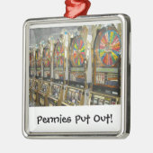 Las Vegas Slots/Pennies Metalen Ornament (Links)