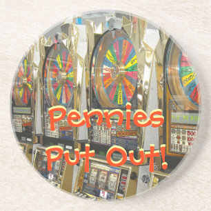 Las Vegas Slots/Pennies Zandsteen Onderzetter