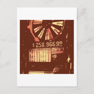 Las Vegas Slots Pop Art Briefkaart