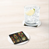 Las VEGAS-SLOTS Ronde Kartonnen Onderzetter (Insitu)