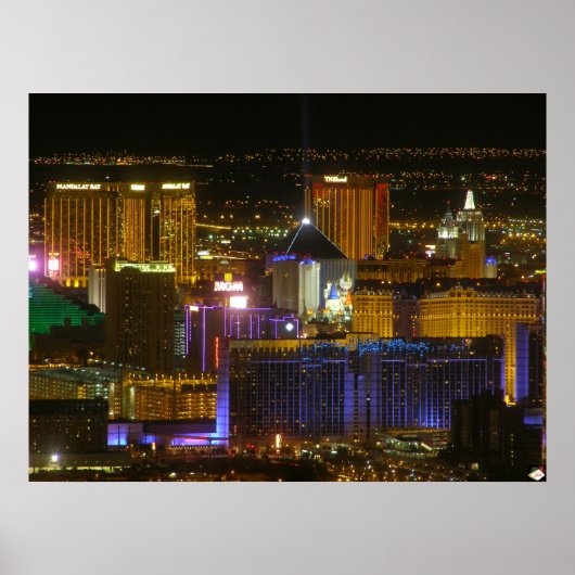 Las Vegas South Strip Aerial Poster Print (Voorkant)