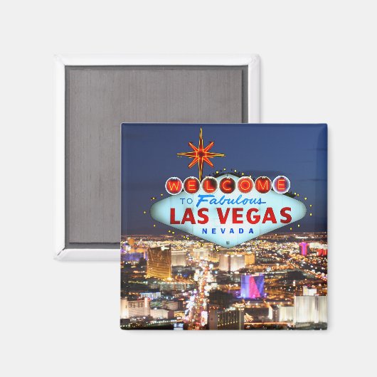 Las Vegas Souvenir Magneet (Voorkant / Achterkant)