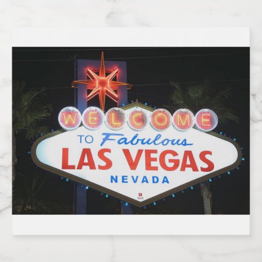 Las Vegas ! Sparkling Wijnetiket (Enkel label)