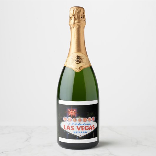 Las Vegas ! Sparkling Wijnetiket (Voorkant)