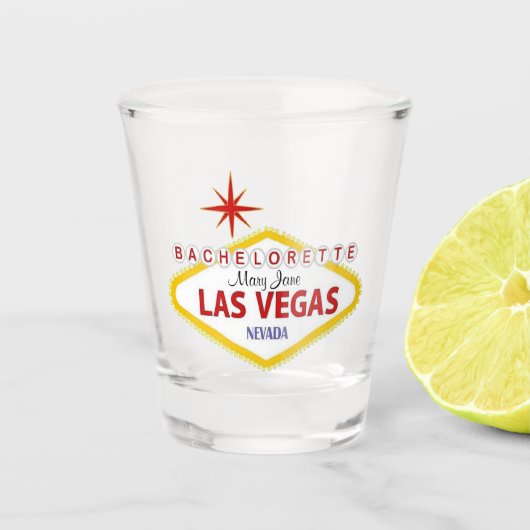 Las Vegas Specialized Bachelorette Shot glass Glas (Voorkant)
