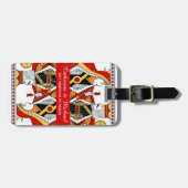 Las Vegas Spelen Kaart King & Queen bruiloft Bagagelabel (Voorkant horizontaal)