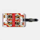 Las Vegas Spelen Kaart King & Queen bruiloft Bagagelabel (Achterkant horizontaal)