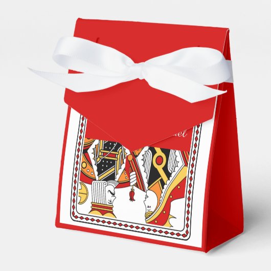 Las Vegas Spelen Kaart King & Queen bruiloft Bedankdoosjes (Voorkant Zijde)