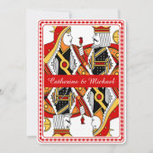 Las Vegas Spelen Kaart King & Queen Save The Date (Voorkant)