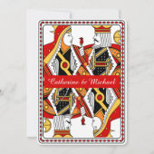 Las Vegas Spelen Kaart King & Queen Save The Date (Voorkant)