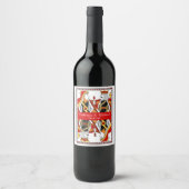 Las Vegas Spelen Kaart Koning & Koningin Huwelijks Wijn Etiket (Voorkant)