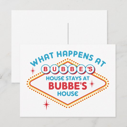 Las Vegas staat in Bubbe's Briefkaart (Voorkant / Achterkant)