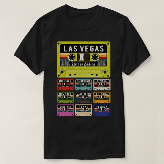 Las Vegas Stad retro T-shirt (Design voorkant)
