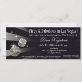 Las Vegas Starburst 50e verjaardag zwart zilver Kaart (Achterkant)