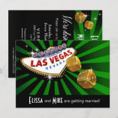 Las Vegas Starburst Huwelijk groen zwart goud Kaart (Voorkant / Achterkant)