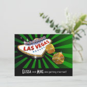 Las Vegas Starburst Huwelijk groen zwart goud Kaart (Staand voorkant)