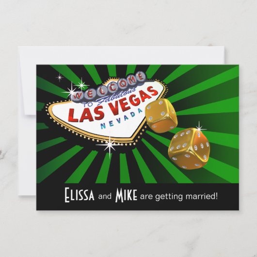 Las Vegas Starburst Huwelijk groen zwart goud Kaart (Voorkant)