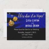 Las Vegas Starburst Save the Date royal blue black (Achterkant)