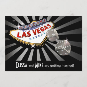 Las Vegas Starburst Trouwen zilver zwart Kaart