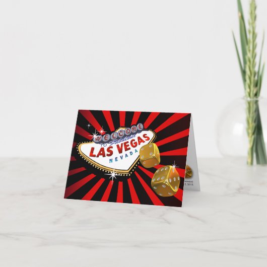 Las Vegas Starburst Trouwreceptie rood zwart (Voorkant)