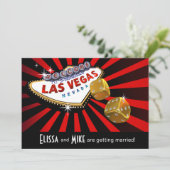 Las Vegas Starburst Weddenschap rood zwart goud Kaart (Staand voorkant)