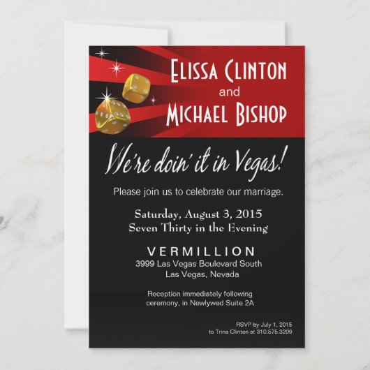 Las Vegas Starburst Weddenschap rood zwart goud Kaart (Achterkant)
