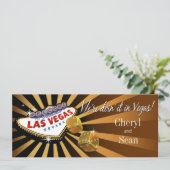 Las Vegas Starburst Wedding Topaz zwart goud Kaart (Staand voorkant)