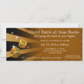 Las Vegas Starburst Wedding Topaz zwart goud Kaart (Achterkant)