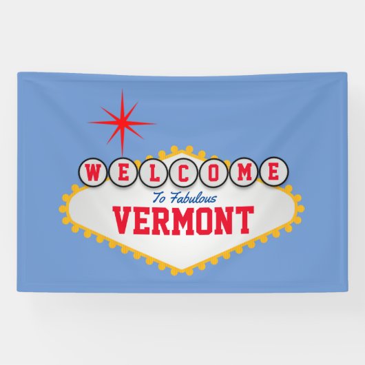 Las Vegas stijl Welkom bij geweldige jouw tekst Spandoek (Horizontaal)