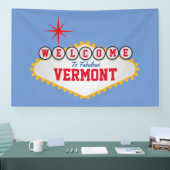 Las Vegas stijl Welkom bij geweldige jouw tekst Spandoek (Beurs)